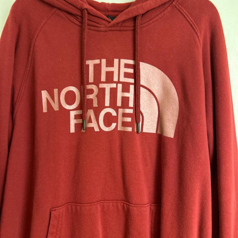 North Face Red Fleece Lined Hoodie
